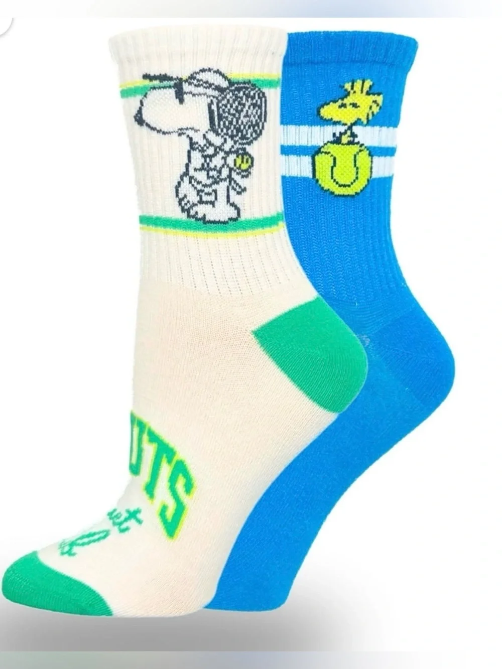 Peanuts Snoopy & Woodstock Multicolor Mid-Crew Socks 2-Pair Pack Size 4-10